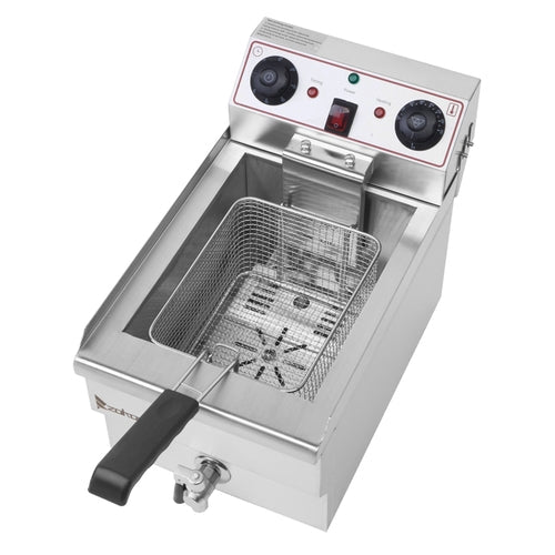 1.7KW 12.5QT/11.8L Stainless Steel Faucet Single Tank Deep Fryer - LAVANDO1.7KW 12.5QT/11.8L Stainless Steel Faucet Single Tank Deep Fryer1.7KW 12.5QT/11.8L Stainless Steel Faucet Single Tank Deep Fryer