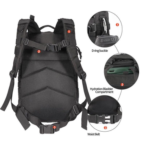 42L Tactical Backpack Bag with USA Patch - LAVANDO42L Tactical Backpack Bag with USA Patch42L Tactical Backpack Bag with USA Patch