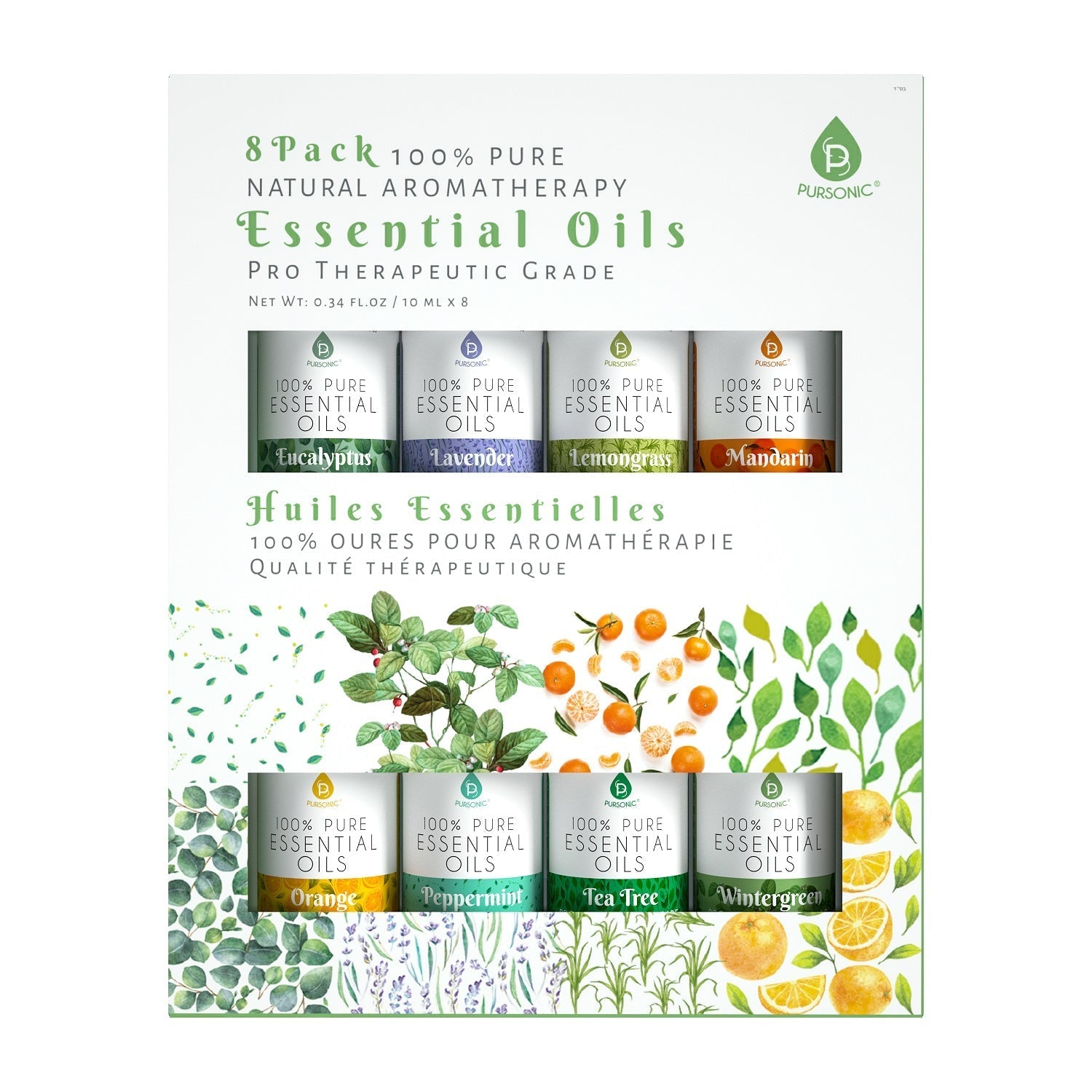 8 pack of 100% Pure Essential Aromatherapy Oils - LAVANDO8 pack of 100% Pure Essential Aromatherapy Oils8 pack of 100% Pure Essential Aromatherapy Oils