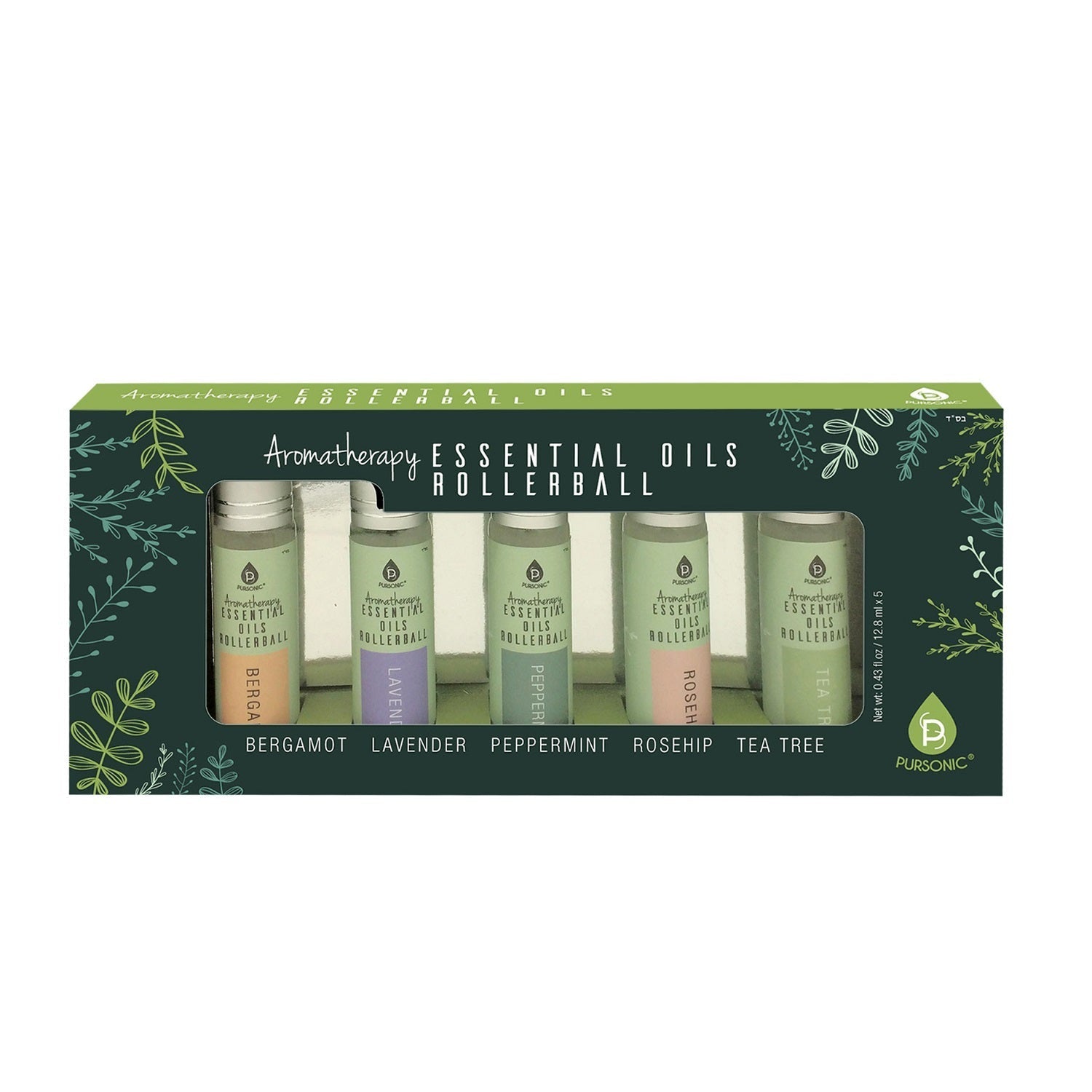 Aromatherapy Essential Oils Rollerballs (Bergamot, Lavender, Peppermint, Rosehip, Tea Tree) - LAVANDOAromatherapy Essential Oils Rollerballs (Bergamot, Lavender, Peppermint, Rosehip, Tea Tree)Aromatherapy Essential Oils Rollerballs (Bergamot, Lavender, Peppermint, Rosehip, Tea Tree)