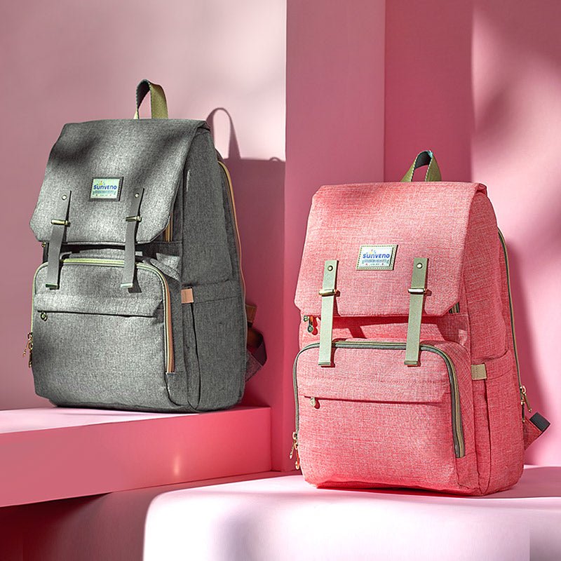 Canvas Diaper Bag Travel Backpack - LAVANDOCanvas Diaper Bag Travel BackpackCanvas Diaper Bag Travel Backpack