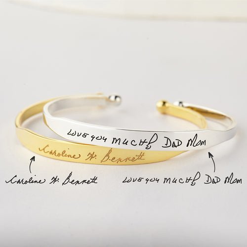 Handwritten Cuff Bracelet - LAVANDOHandwritten Cuff BraceletHandwritten Cuff Bracelet