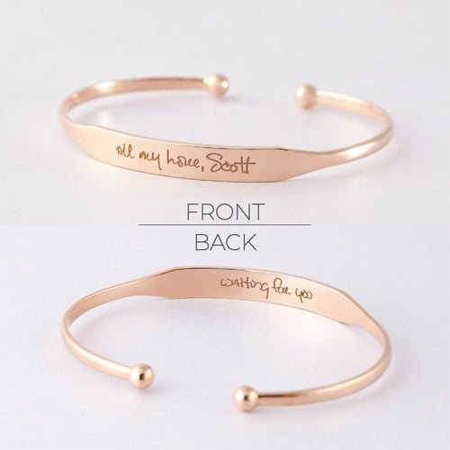 Handwritten Cuff Bracelet - LAVANDOHandwritten Cuff BraceletHandwritten Cuff Bracelet