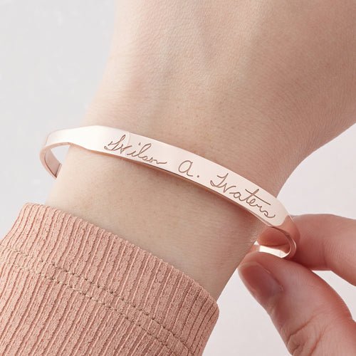 Handwritten Cuff Bracelet - LAVANDOHandwritten Cuff BraceletHandwritten Cuff Bracelet