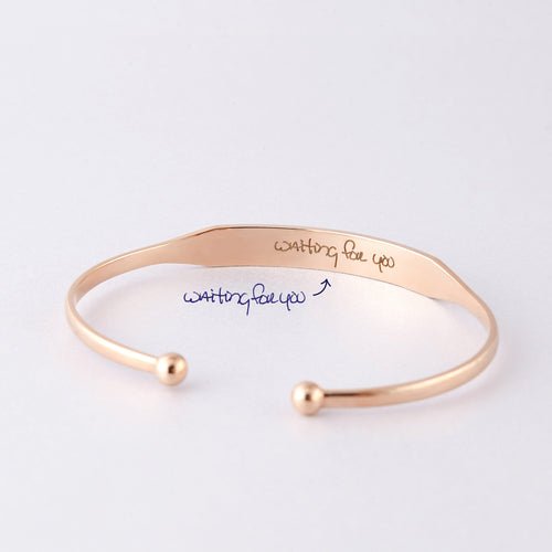 Handwritten Cuff Bracelet - LAVANDOHandwritten Cuff BraceletHandwritten Cuff Bracelet