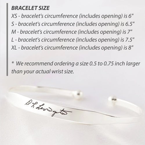 Handwritten Cuff Bracelet - LAVANDOHandwritten Cuff BraceletHandwritten Cuff Bracelet