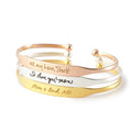 Handwritten Cuff Bracelet - LAVANDOHandwritten Cuff BraceletHandwritten Cuff Bracelet