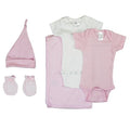 Newborn Baby Girl 5 Pc Layette Baby Shower Gift - LAVANDONewborn Baby Girl 5 Pc Layette Baby Shower GiftNewborn Baby Girl 5 Pc Layette Baby Shower Gift