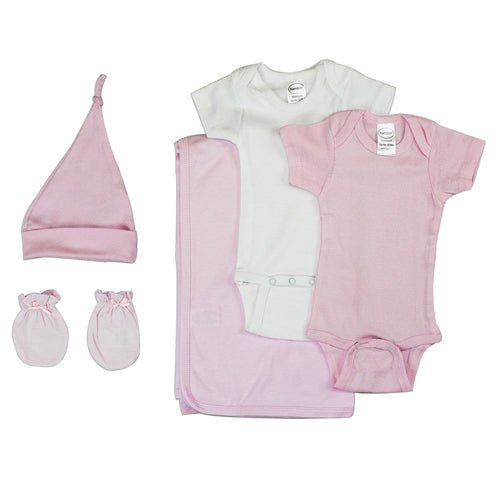Newborn Baby Girl 5 Pc Layette Baby Shower Gift - LAVANDONewborn Baby Girl 5 Pc Layette Baby Shower GiftNewborn Baby Girl 5 Pc Layette Baby Shower Gift