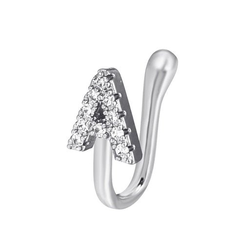 No Piercing Nose Pin Copper Inlaid Zircon Letter U Shape - LAVANDONo Piercing Nose Pin Copper Inlaid Zircon Letter U ShapeNo Piercing Nose Pin Copper Inlaid Zircon Letter U Shape