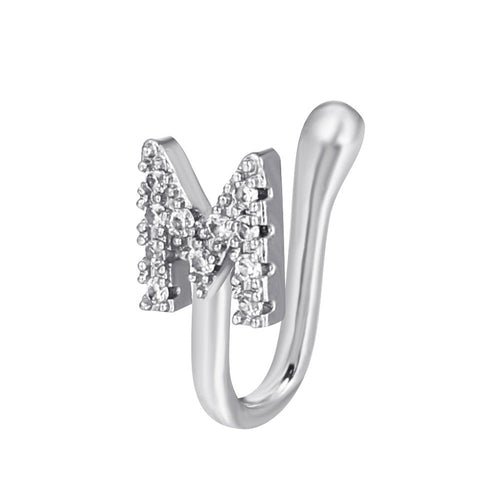 No Piercing Nose Pin Copper Inlaid Zircon Letter U Shape - LAVANDONo Piercing Nose Pin Copper Inlaid Zircon Letter U ShapeNo Piercing Nose Pin Copper Inlaid Zircon Letter U Shape