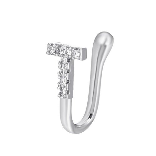No Piercing Nose Pin Copper Inlaid Zircon Letter U Shape - LAVANDONo Piercing Nose Pin Copper Inlaid Zircon Letter U ShapeNo Piercing Nose Pin Copper Inlaid Zircon Letter U Shape