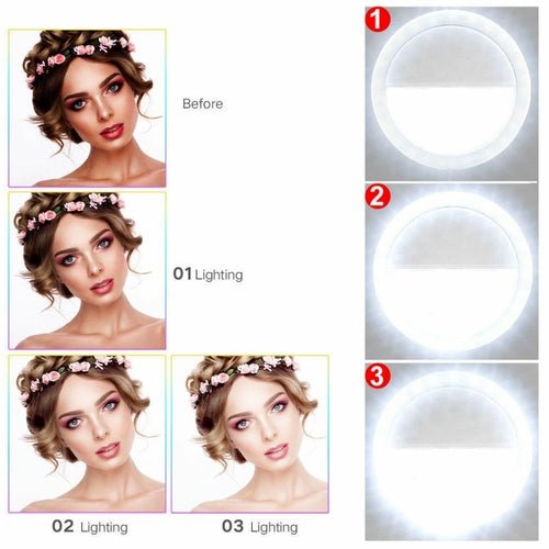 Portable Selfie Ring Clip On for Mobile Phone - LAVANDOPortable Selfie Ring Clip On for Mobile PhonePortable Selfie Ring Clip On for Mobile Phone
