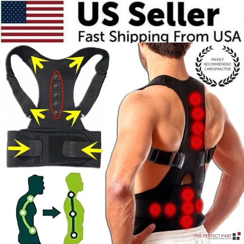 Posture Corrector Support Magnetic Back Shoulder Brace Belt Band For - LAVANDOPosture Corrector Support Magnetic Back Shoulder Brace Belt Band ForPosture Corrector Support Magnetic Back Shoulder Brace Belt Band For