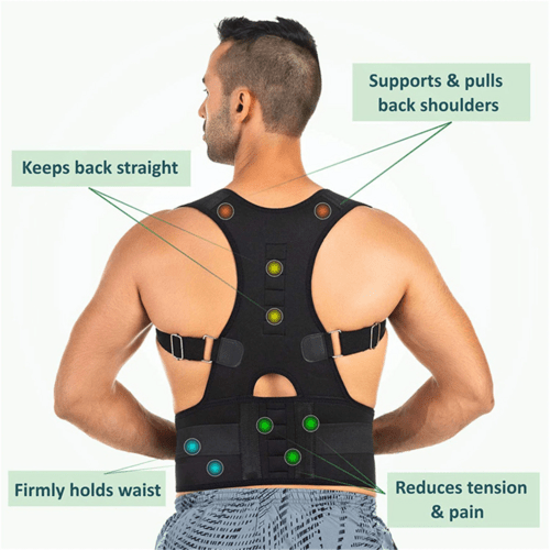 Posture Corrector Support Magnetic Back Shoulder Brace Belt Band For - LAVANDOPosture Corrector Support Magnetic Back Shoulder Brace Belt Band ForPosture Corrector Support Magnetic Back Shoulder Brace Belt Band For