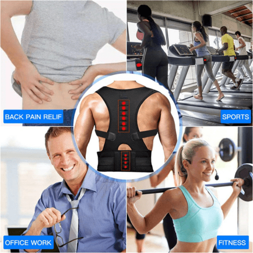 Posture Corrector Support Magnetic Back Shoulder Brace Belt Band For - LAVANDOPosture Corrector Support Magnetic Back Shoulder Brace Belt Band ForPosture Corrector Support Magnetic Back Shoulder Brace Belt Band For