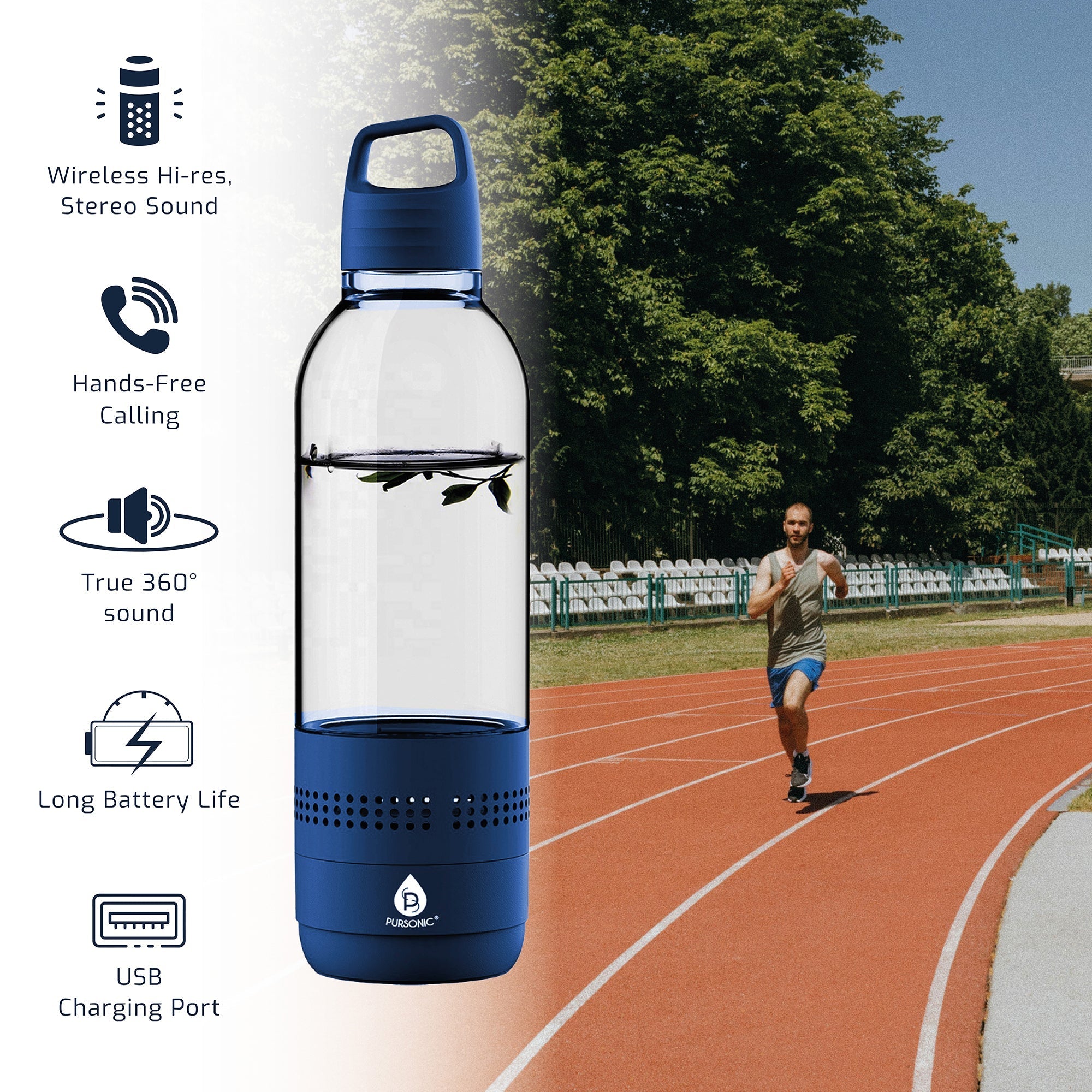 Pursonic 2-in-1 Water Bottle with Built-In Wireless Speaker - LAVANDOPursonic 2-in-1 Water Bottle with Built-In Wireless SpeakerPursonic 2-in-1 Water Bottle with Built-In Wireless Speaker