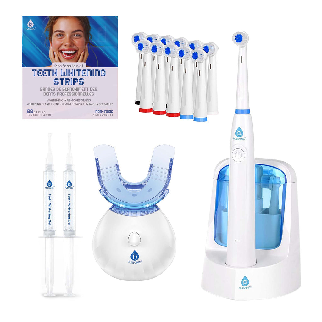 Pursonic Advanced Smile Care Bundle – LED Whitening Kit, Whitening Strips, & Electric Toothbrush - LAVANDOPursonic Advanced Smile Care Bundle – LED Whitening Kit, Whitening Strips, & Electric ToothbrushPursonic Advanced Smile Care Bundle – LED Whitening Kit, Whitening Strips, & Electric Toothbrush