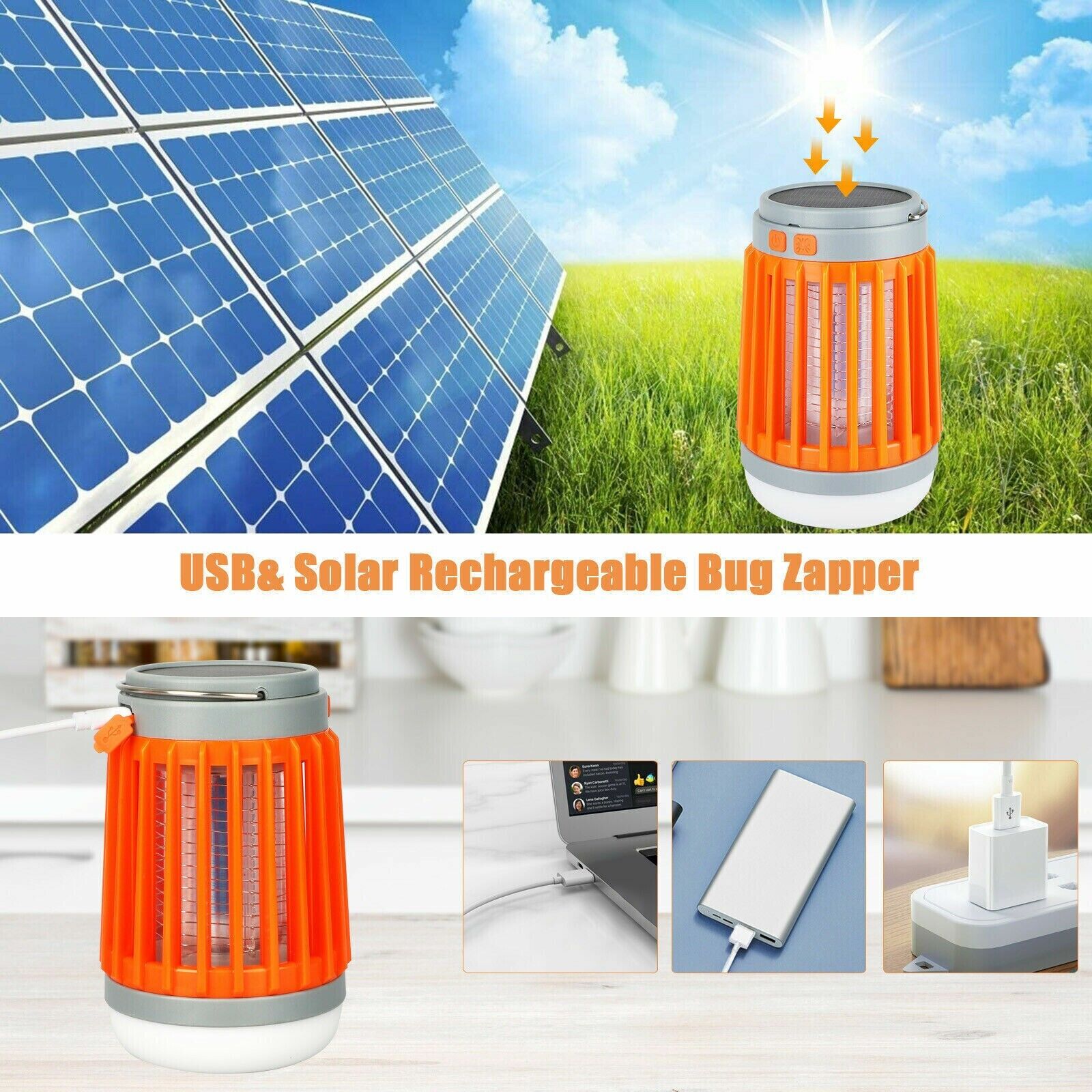 Solar USB Mosquito Killer Light Electronic Fly Bug Insect Zapper Trap Pest Lamp - LAVANDOSolar USB Mosquito Killer Light Electronic Fly Bug Insect Zapper Trap Pest LampSolar USB Mosquito Killer Light Electronic Fly Bug Insect Zapper Trap Pest Lamp